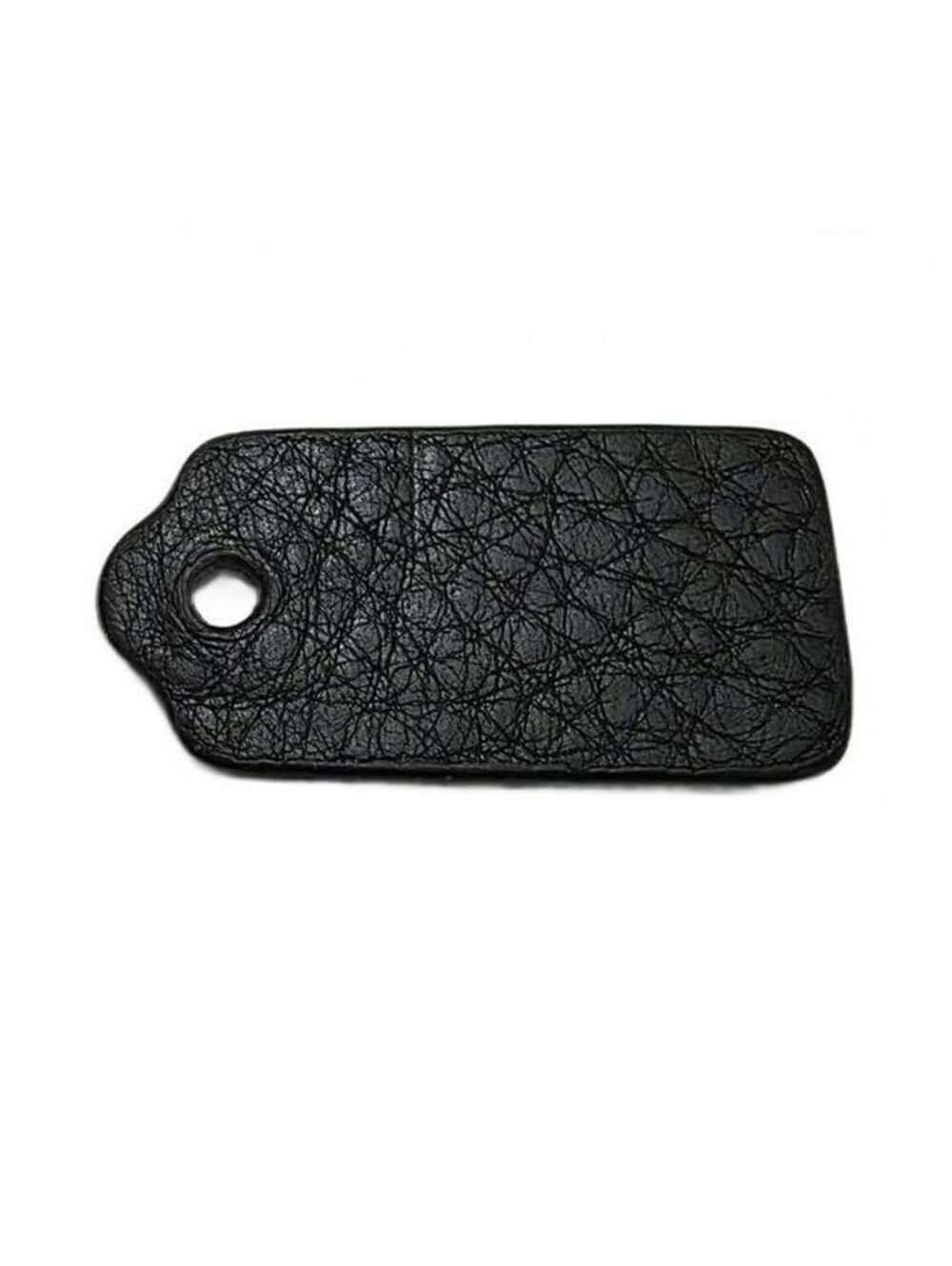Authentic Black Pebbled Leather Coach Hangtag Bag Keychain - Picture 3 of 8